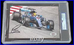 Lewis Hamilton 7x F1 Champion Grand Prix GOAT Signed Photo Auto Card PSA withLOA