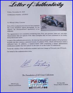 Lewis Hamilton 7x F1 Champion Grand Prix GOAT Signed Photo Auto Card PSA withLOA