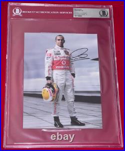 Lewis Hamilton McLaren 2008 1st F1 Championship Signed Photo Auto BAS BGS 10
