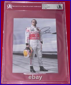 Lewis Hamilton McLaren 2008 1st F1 Championship Signed Photo Auto BAS BGS 10