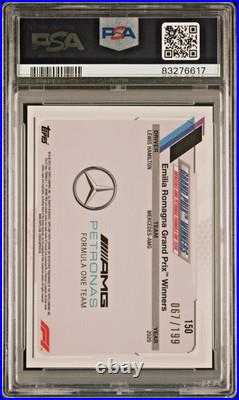 Lewis Hamilton Sapphire Chartreuse /199 2021 Topps Chrome F1 Sapphire PSA 10