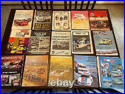 Lot Of 15 Vintage Racing Programs Can-am Datsun Sports Car Grand Prix Rally Etc