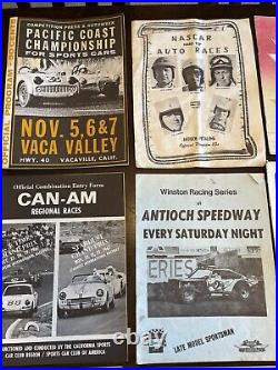 Lot Of 15 Vintage Racing Programs Can-am Datsun Sports Car Grand Prix Rally Etc