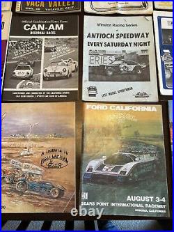 Lot Of 15 Vintage Racing Programs Can-am Datsun Sports Car Grand Prix Rally Etc