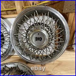 Lot Of 1982-87 Pontiac Bonneville Grand Prix 16 GM Wire Wheel Cover Hubcaps OEM