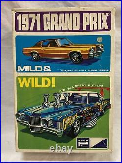 MPC 1971 PONTIAC GRAND PRIX 1/25 Model Car Kit MILD & WILD #1-7121-225 UNBUILT