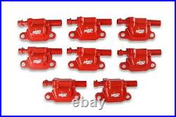 MSD 82658 Ignition Coil Blaster LS 2005-2013 GM LS2/LS3/LS4/LS7/LS9 Red 8-pack