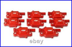 MSD 82658 Ignition Coil Blaster LS 2005-2013 GM LS2/LS3/LS4/LS7/LS9 Red 8-pack