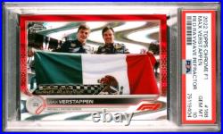 Max Verstappen 2022 Topps Chrome F1 #/5 Red Raywave Refractor PSA 10 POP 1/1 SSP