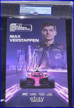 Max Verstappen 2024 Qatar Grand Prix 63rd F1 Win Signed Auto Drivers Card PSA Max Verstappen 2024 Qatar Grand Prix 63rd F1 Win Signed Auto Drivers Card PSA