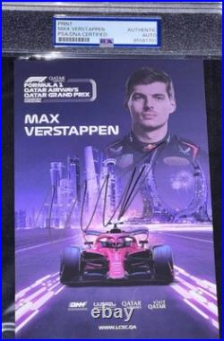 Max Verstappen 2024 Qatar Grand Prix 63rd F1 Win Signed Auto Drivers Card PSA Max Verstappen 2024 Qatar Grand Prix 63rd F1 Win Signed Auto Drivers Card PSA
