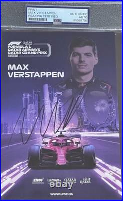 Max Verstappen 2024 Qatar Grand Prix 63rd F1 Win Signed Auto Drivers Card PSA