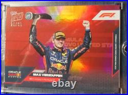 Max Verstappen /99 2023 Topps Now 50TH GRAND PRIX VICTORY RED PARALLEL #58