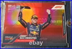 Max Verstappen /99 2023 Topps Now 50TH GRAND PRIX VICTORY RED PARALLEL #58
