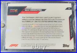 Max Verstappen /99 2023 Topps Now 50TH GRAND PRIX VICTORY RED PARALLEL #58