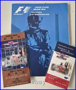Mika Hakkinen Final Win Formula 1 USA Grand Prix Indianapolis 2001 Pass Ticket