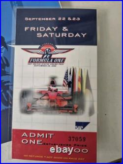 Mika Hakkinen Final Win Formula 1 USA Grand Prix Indianapolis 2001 Pass Ticket