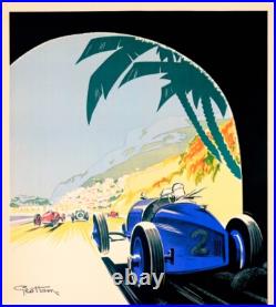 Monaco Grand Prix French Geo Ham Poster High Quality Giclee Print 43 x 62