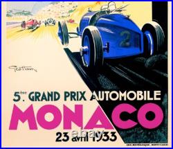 Monaco Grand Prix French Geo Ham Poster High Quality Giclee Print 43 x 62
