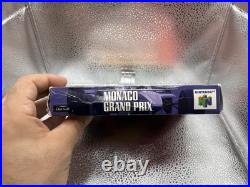 Monaco Grand Prix N64 Nintendo 64 In Box WithManual Tested + Box Protector