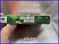 Monaco Grand Prix N64 Nintendo 64 In Box WithManual Tested + Box Protector