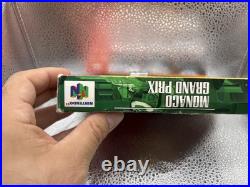 Monaco Grand Prix N64 Nintendo 64 In Box WithManual Tested + Box Protector