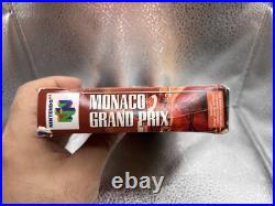 Monaco Grand Prix N64 Nintendo 64 In Box WithManual Tested + Box Protector