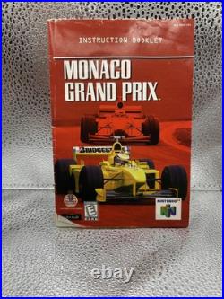Monaco Grand Prix N64 Nintendo 64 In Box WithManual Tested + Box Protector