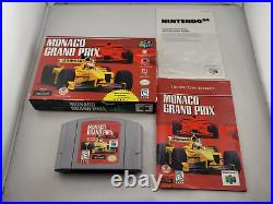 Monaco Grand Prix for Nintendo 64 N64 Complete In Box CIB Great Shape CH