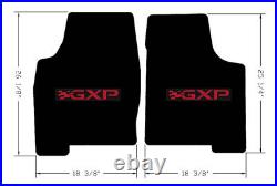 NEW! Black FLOOR MATS 2004-2008 PONTIAC Grand Prix GXP Embroidered Logo Red Pair