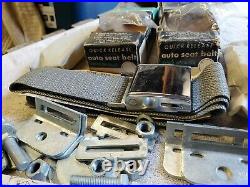 NOS Pair Grey Vintage Lap seat belt hot rat street rod custom gasser Sears. 4