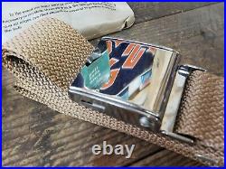 NOS Pair Tan Vintage Lap seat belt hot rat street rod custom gasser bomb Sears