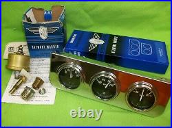 NOS STEWART WARNER Vintage Triple Gauge Set Rat Rod Mopar Ford GM 353-Z