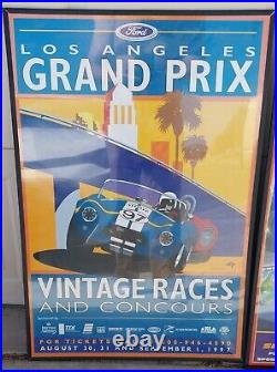 Nascar Grand Prix Poster LA Southern California Los Angeles RARE Ford Dealership