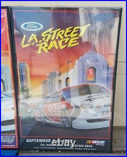 Nascar Grand Prix Poster LA Southern California Los Angeles RARE Ford Dealership