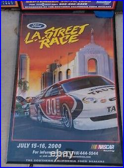 Nascar Grand Prix Poster LA Southern California Los Angeles RARE Ford Dealership