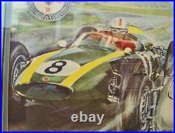 ORIGINAL 1960 GERMAN GRAND PRIX RACE POSTER 30 X 39 Framed PORSCHE Nurburgring