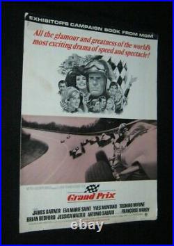 Orig RACING SCENE James Garner FORMULA 1 28X44 + GRAND PRIX PROGRAM & PRESSBOOK