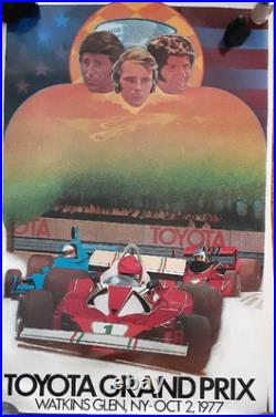Original 1977 U. S. Grand Prix Gp Watkins Glen New York Race Poster 38 X 25 Original 1977 U. S. Grand Prix Gp Watkins Glen New York Race Poster 38 X 25