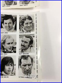 Original 1978 Long Beach Grand Prix Drivers photos James Hunt, Niki Lauda rare