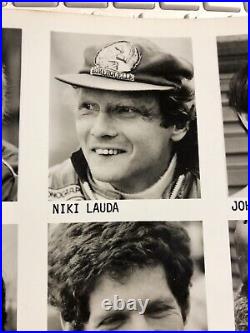 Original 1978 Long Beach Grand Prix Drivers photos James Hunt, Niki Lauda rare