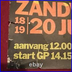 Original Poster Formula Racing Grand Prix Zandvoort Dutch Grand Prix 1971