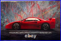 PIRELLI (F1 Tire Manufacturer), 1990's Promo Poster 24h x 36w, Ferarri withArt