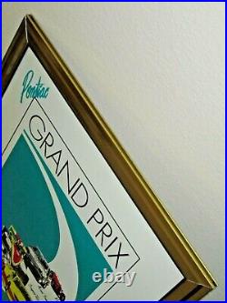 PONTIAC Grand Prix of DALLAS ADDISON May 1989 Poster Framed Glass 19 x 26 VG con