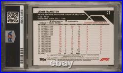 PSA 10 2023 Topps Chrome Sapphire F1 #21 Lewis Hamilton SP Gold IV Variation /50