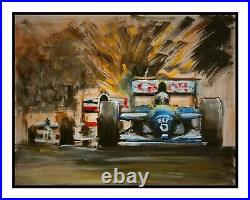 Painting F1 Senna Prost Schumaher 1993 Grand Prix Formula one Race cars art sgnd