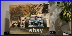 Painting F1 Senna Prost Schumaher 1993 Grand Prix Formula one Race cars art sgnd