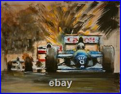 Painting F1 Senna Prost Schumaher 1993 Grand Prix Formula one Race cars art sgnd