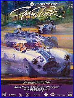 Palm Springs Grand Prix Orig. Poster George Bartell, Cobra, Shelby REDUCED $25