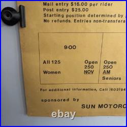 Phoenix Grand Prix 1977 Motorcross Poster Sun Motorcycle Club Tempe Arizona